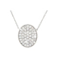 Collar Oro Blanco 14k Redondos Ovalados con Diamantes Naturales
