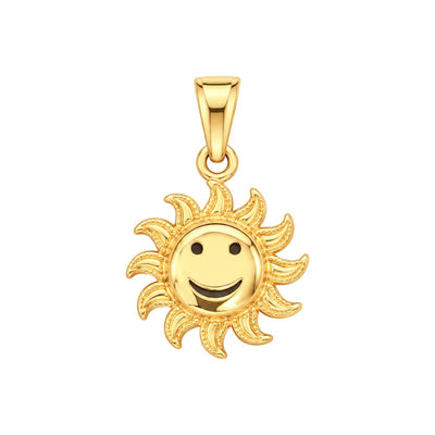 Dije Sol Sonriente Oro 10k