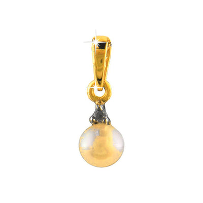Dije Oro 14k Gota con Perla y Diamantes Naturales