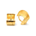 Aretes de Dama Oro 10k Aro Ancho Ondulado