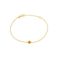5mm Brazalete de Dama Oro 14k Redondos con Citrino