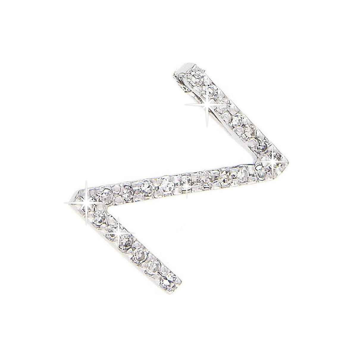 Dije Oro Blanco 14k Inicial con Diamantes Naturales