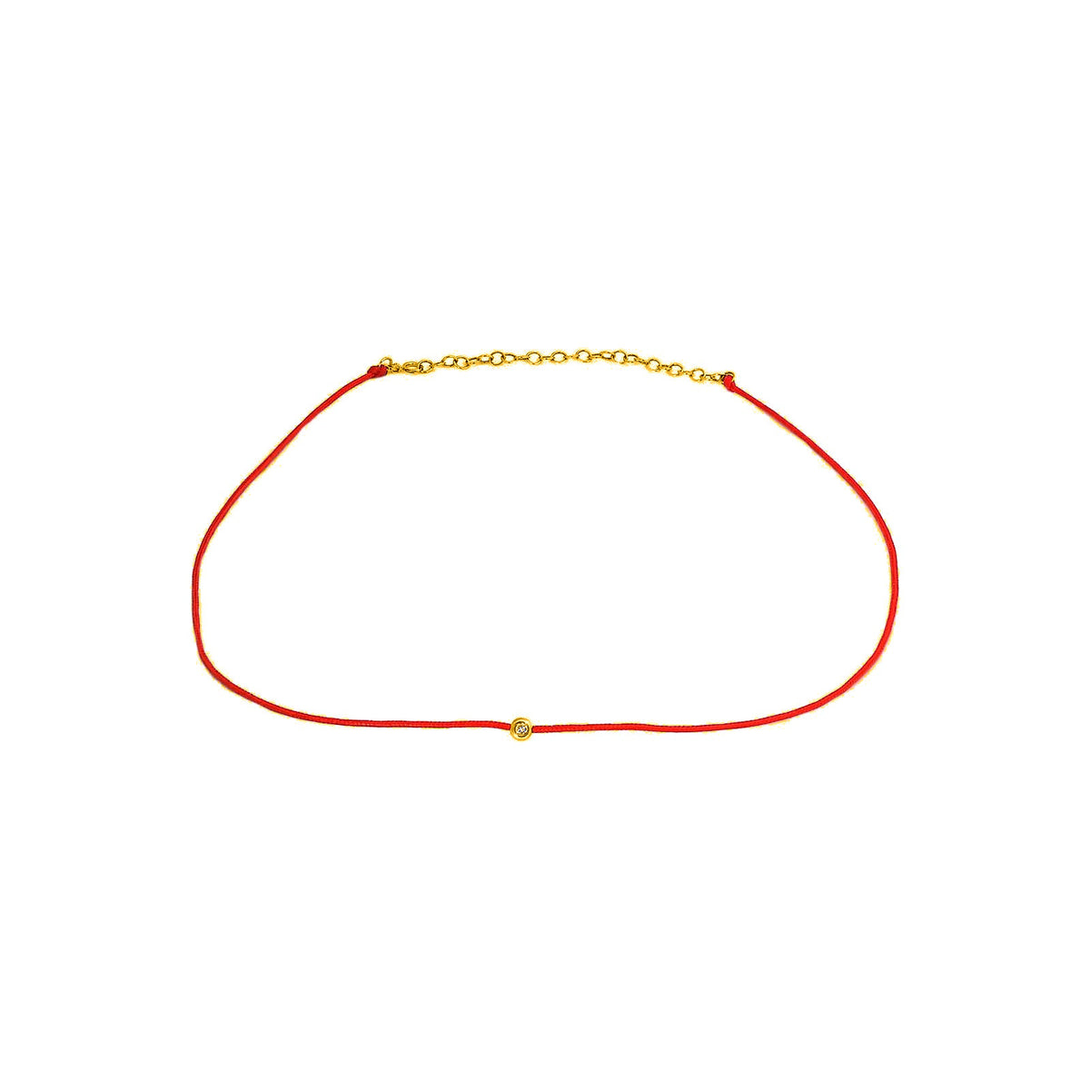 Collar Oro 14k Redondos con Diamantes Naturales