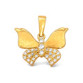 Dije Mariposa Oro 10k con Circonios
