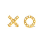 Aretes de Dama Oro 10k XO con Circonios