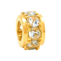 9.5mm Dije Oro 14k Redondos con Aguamarina
