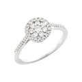 Anillo de Dama Oro Blanco 14k Redondos con Diamantes Naturales