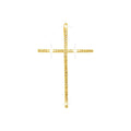 Dije Oro 14k Cruz Pavé con Diamantes Naturales