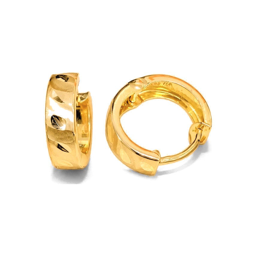 Aretes de Dama Oro 14k Aro Óvalos Diamantados