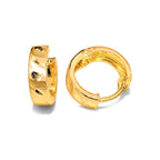 Aretes de Dama Oro 14k Aro Óvalos Diamantados