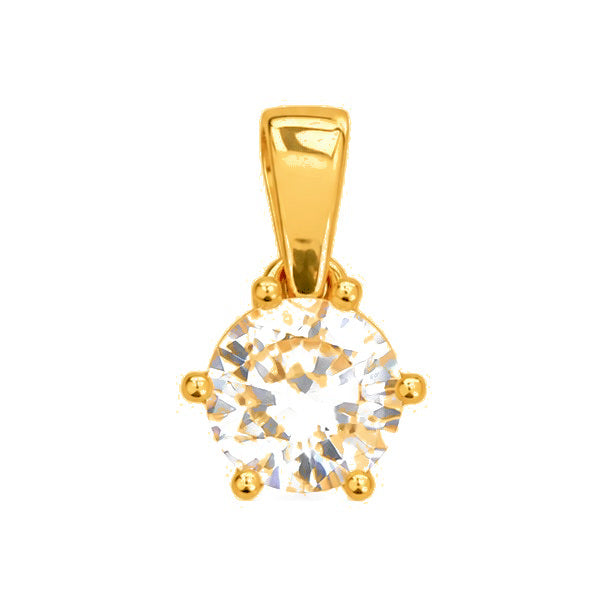 Dije Solitario Oro 14k con Circonio