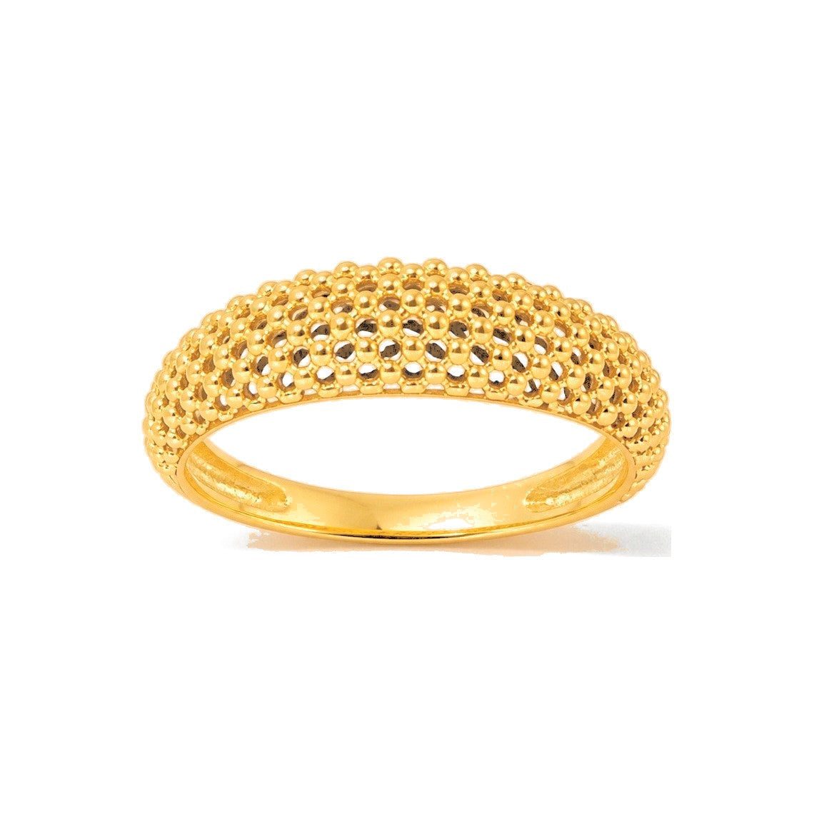 Anillo de Dama Oro 10k Malla Texturizada
