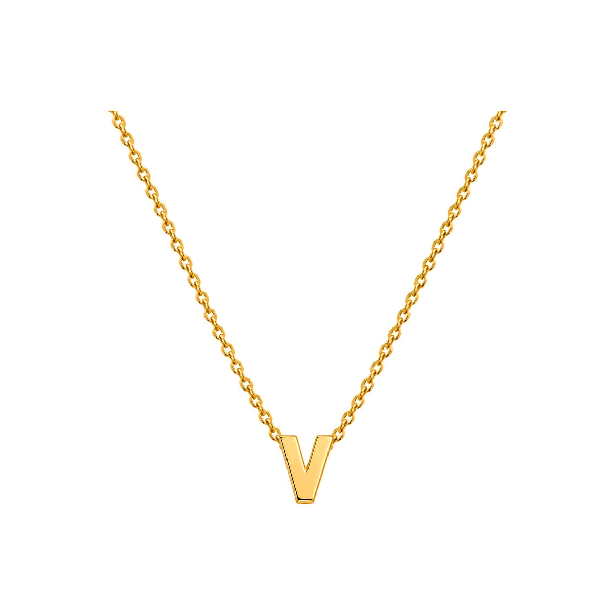 Dije Letra V Oro 10k Lisa