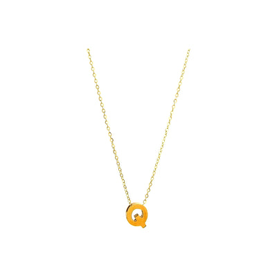 8mm Collar Oro 14k Inicial