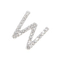Dije Oro Blanco 14k Inicial con Diamantes Naturales