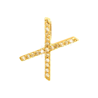 Dije Oro 14k Inicial con Diamantes Naturales