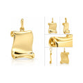 22x18mm Dije Oro 14k Pergamino Liso para Grabar