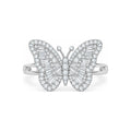 Anillo Mariposa Baguette Moissanite S925