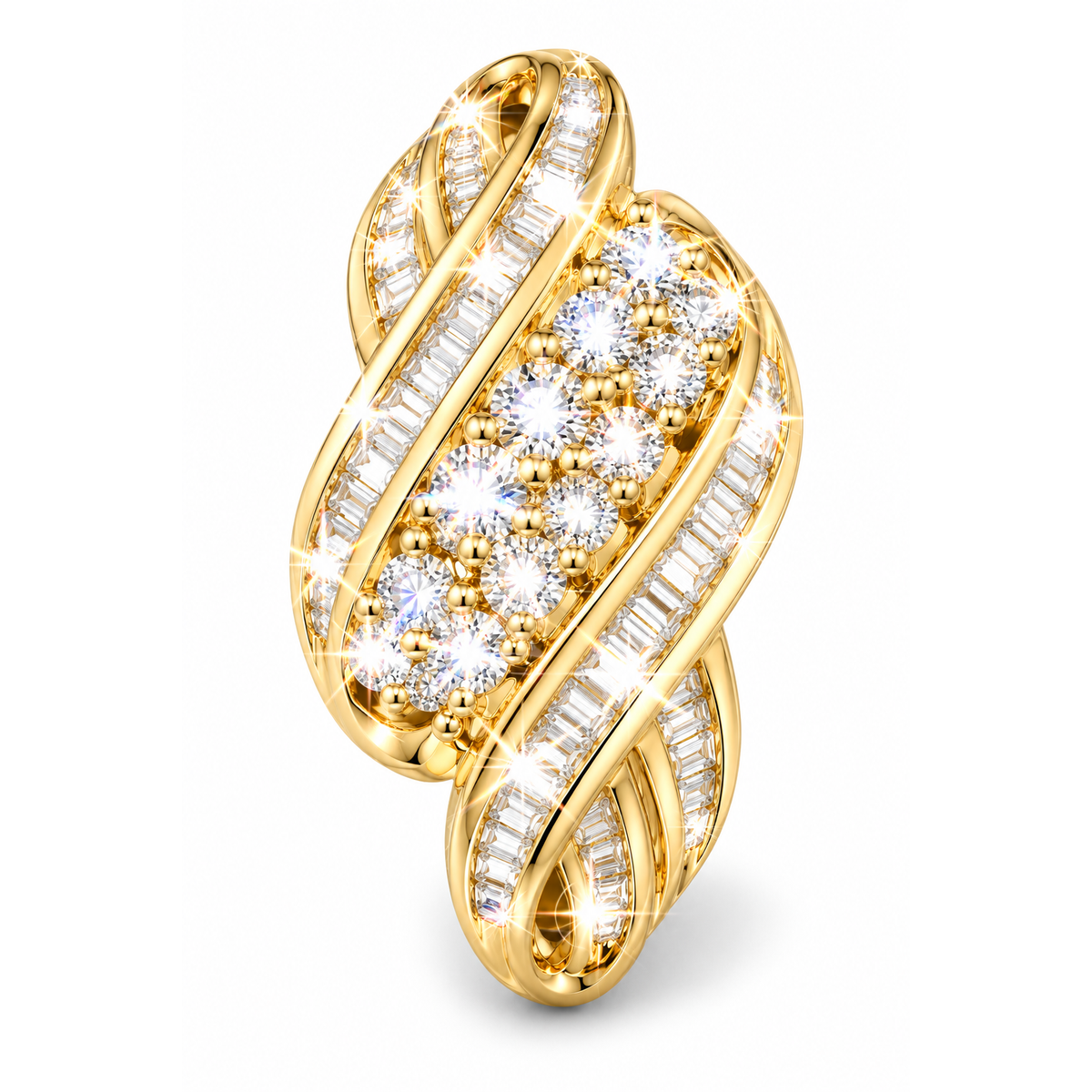 Anillo de Dama Oro 10k con Diamantes Naturales