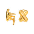 Aretes de Dama Oro 10k Cruce X Grueso