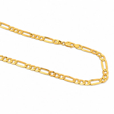Cadena Oro 14k Figaro Semisólida 6.5mm
