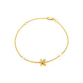 7mm Brazalete de Dama Oro 14k Inicial Pavé con Diamantes Naturales