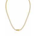 Cadena Tenis Oro 10k con Circonios 2mm 16 Pulgadas