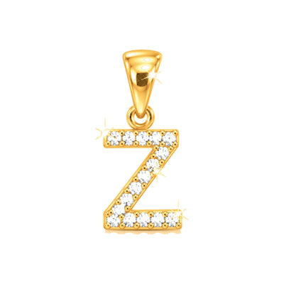 Dije Letra Z Oro 10k con Diamantes Naturales