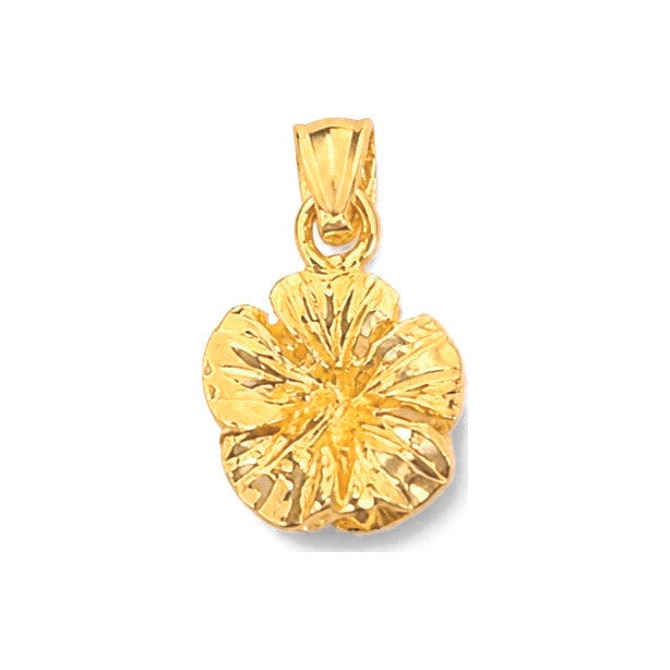 Dije Flor de Hibisco Oro 14k
