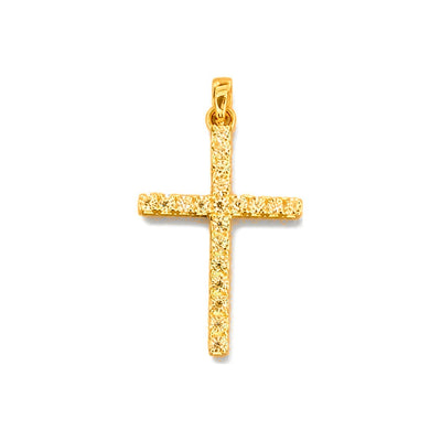 Dije Cruz Oro 14k con Circonios
