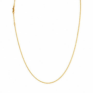 Cadena Oro 14k Fina Eslabón Ovalado