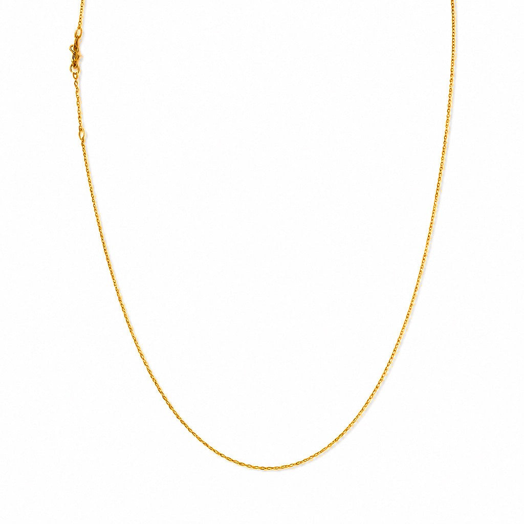 Cadena Oro 14k Fina Eslabón Ovalado