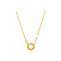 5mm Collar Oro 14k Redondos con Diamantes Naturales