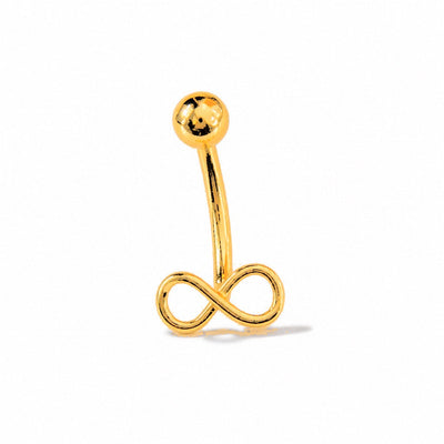 Arete de Ombligo Oro 14k Infinito
