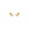 3x5mm Aretes de Dama Oro 14k Baguette con Diamantes Naturales