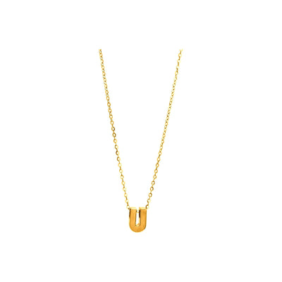 8mm Collar Oro 14k Inicial