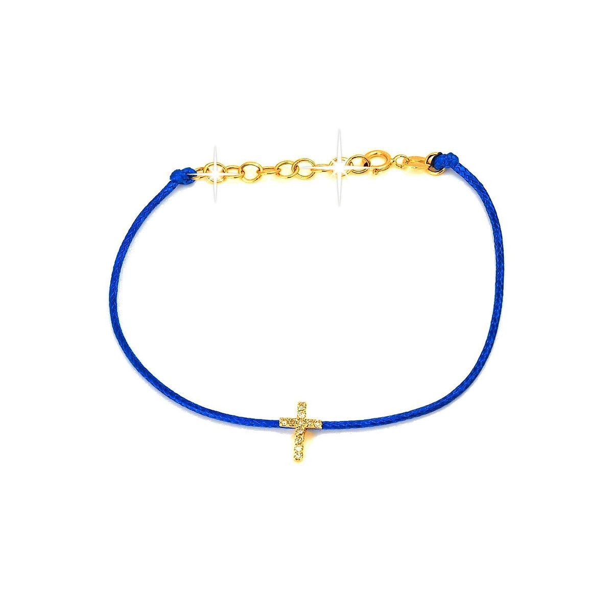 6x9mm Brazalete de Dama Oro 14k Cruz Pavé con Diamantes Naturales