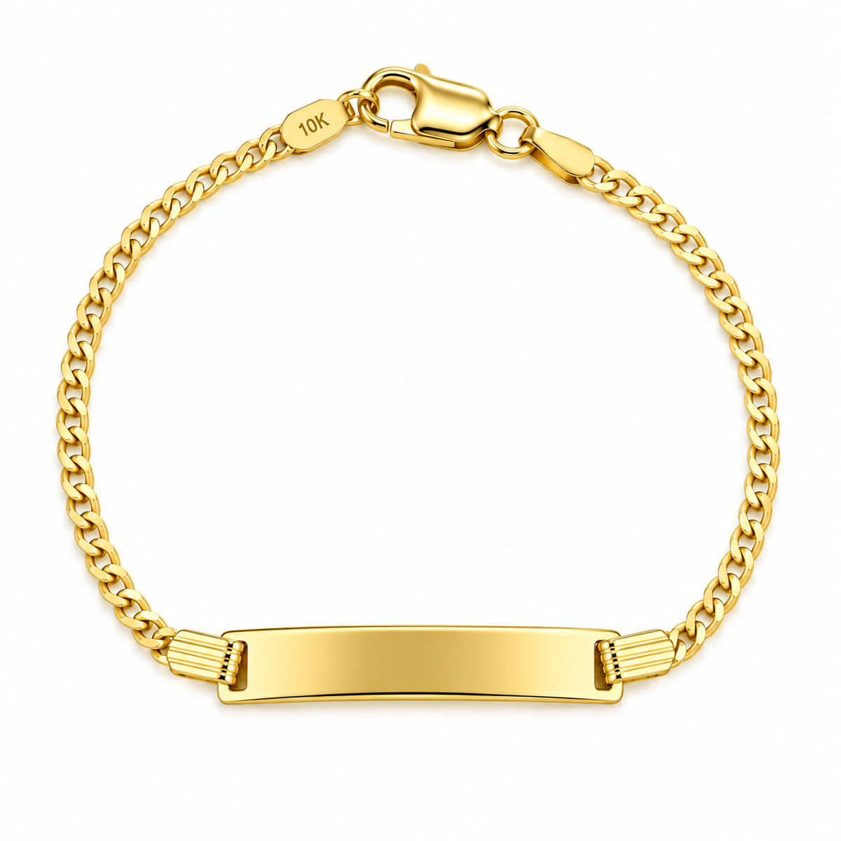 Brazalete de Niño Infantil Oro 10k Cubano con Placa III