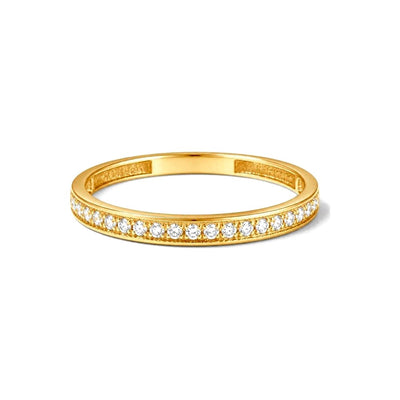 Anillo de Dama Oro 14k Eternity Circonios Blancos