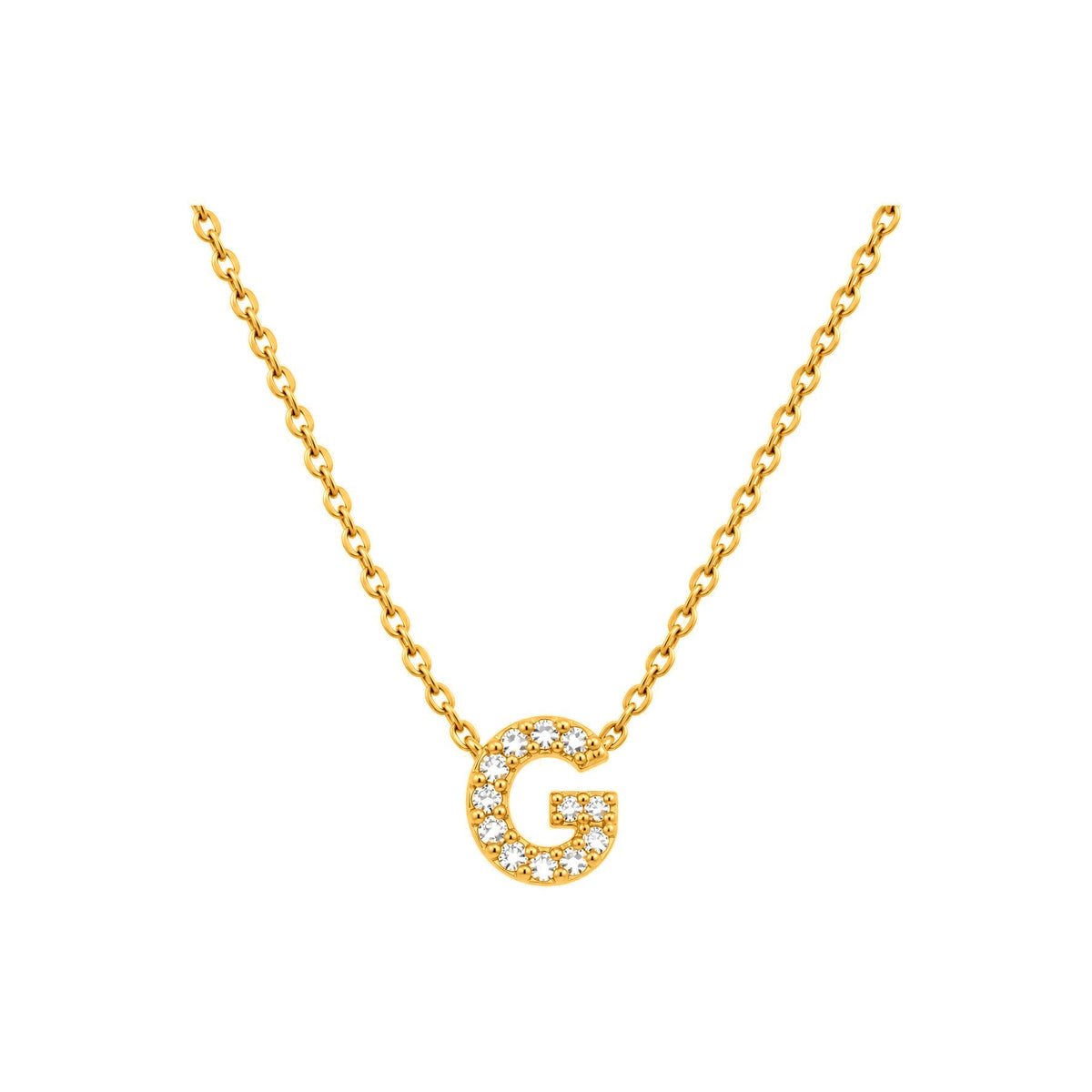 Dije Letra G Oro 14k con Diamantes Naturales