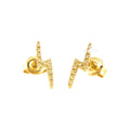 12.76mm Aretes de Dama Oro 14k Pavé con Diamantes Naturales