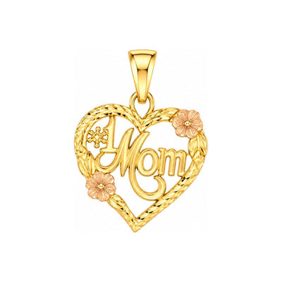 Dije Corazón #1 Mom Oro 10k Bicolor