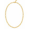 4mm Cadena Paperclip Oro 10k con Extensión