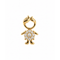 Dije Niño Oro 14k con Diamantes Naturales