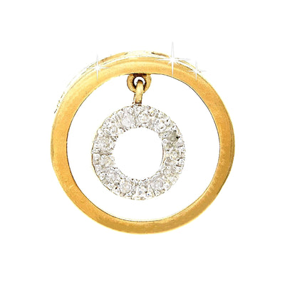 Dije Oro 14k Redondos con Diamantes Naturales