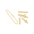 1mm Cadena Oro 14k Cubana Fina 16 Pulgadas