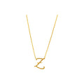 Collar Oro 14k Inicial Pavé con Diamantes Naturales