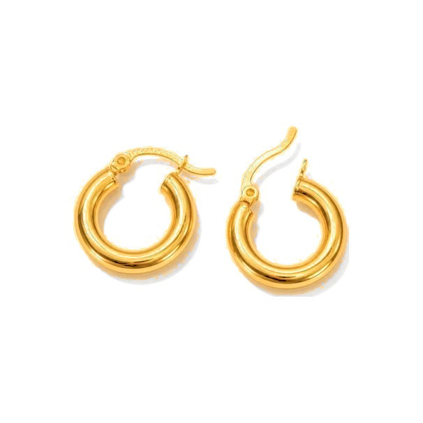 Aretes de Dama Oro 10k Argolla Chica Tubo