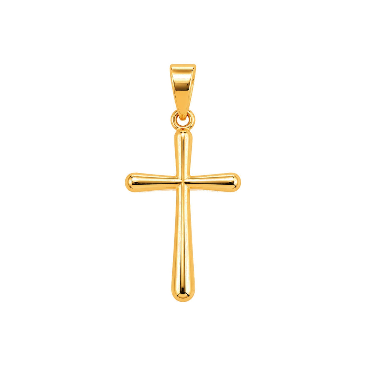 21mm x 14mm Dije Cruz Delgada Oro 10k