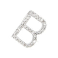 Dije Oro Blanco 14k Inicial Pavé con Diamantes Naturales
